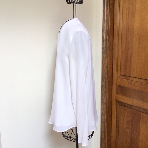 Heather silk top, ivory, petite - Picture 3 of 7